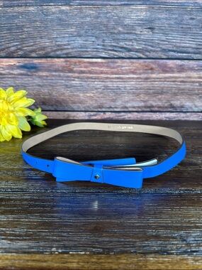 NWT! Kate Spade New York Blue Bow Skinny Belt